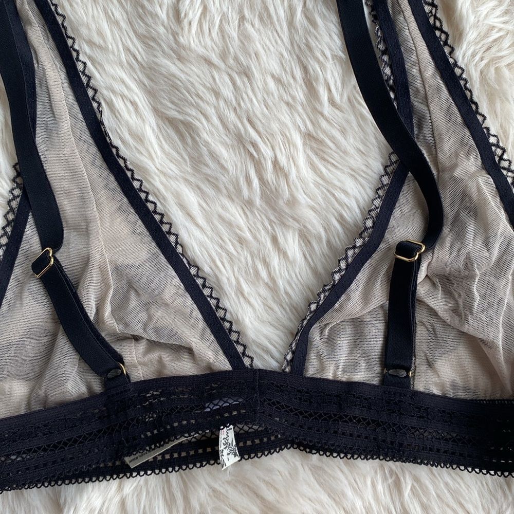 Free People Floral Black Lace Alia Bralette - Picture 5 of 7